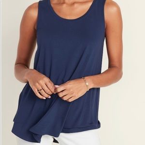 Old Navy Luxe Scoop-Neck Tank Navy Blue